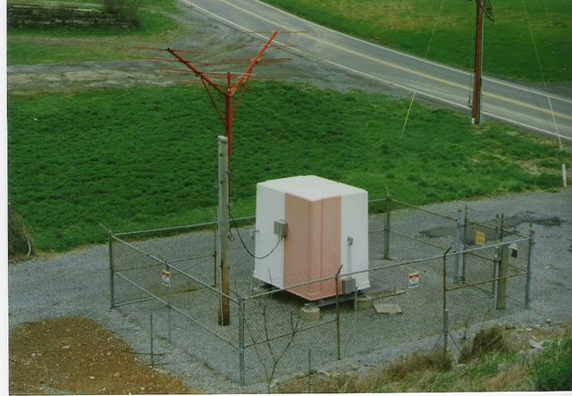 Notice the red Y-shaped marker beacon antenna, which is co-located with UN....